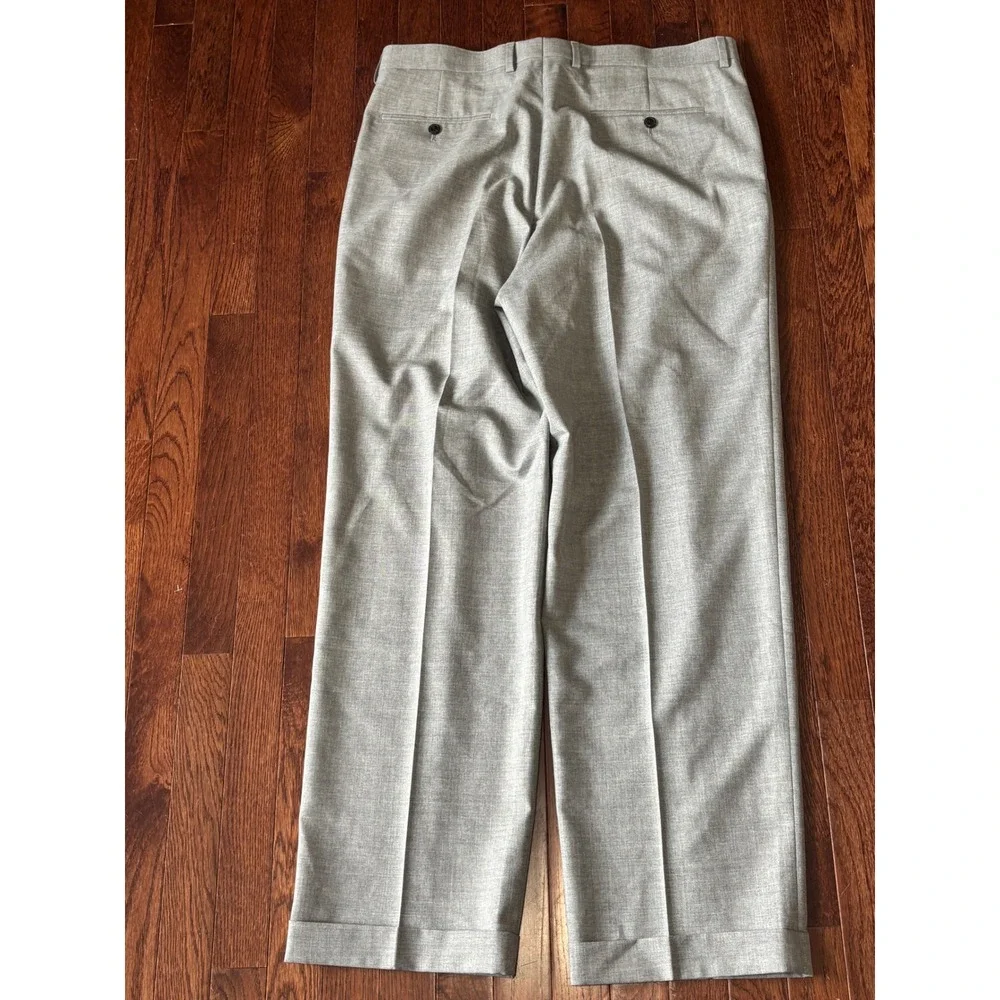 NWT J.Crew Relaxed Double Pleated Trousers 36x32 VBC Italian Wool Gray